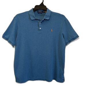 RALPH LAUREN Polo Classic Fit Soft Cotton Polo Shirt, Sky Blue- L